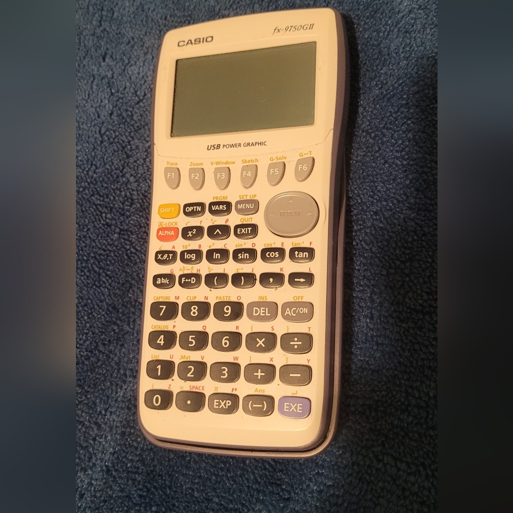 Casio Graphing Calculator in Blue